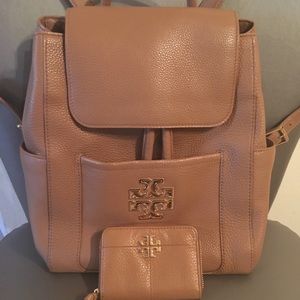 Tory Burch Britten Backpack with Zip Coin Wallet